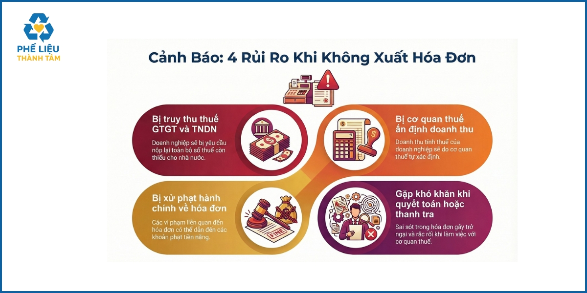 Nếu không xuất hóa đơn thì có rủi ro gì?