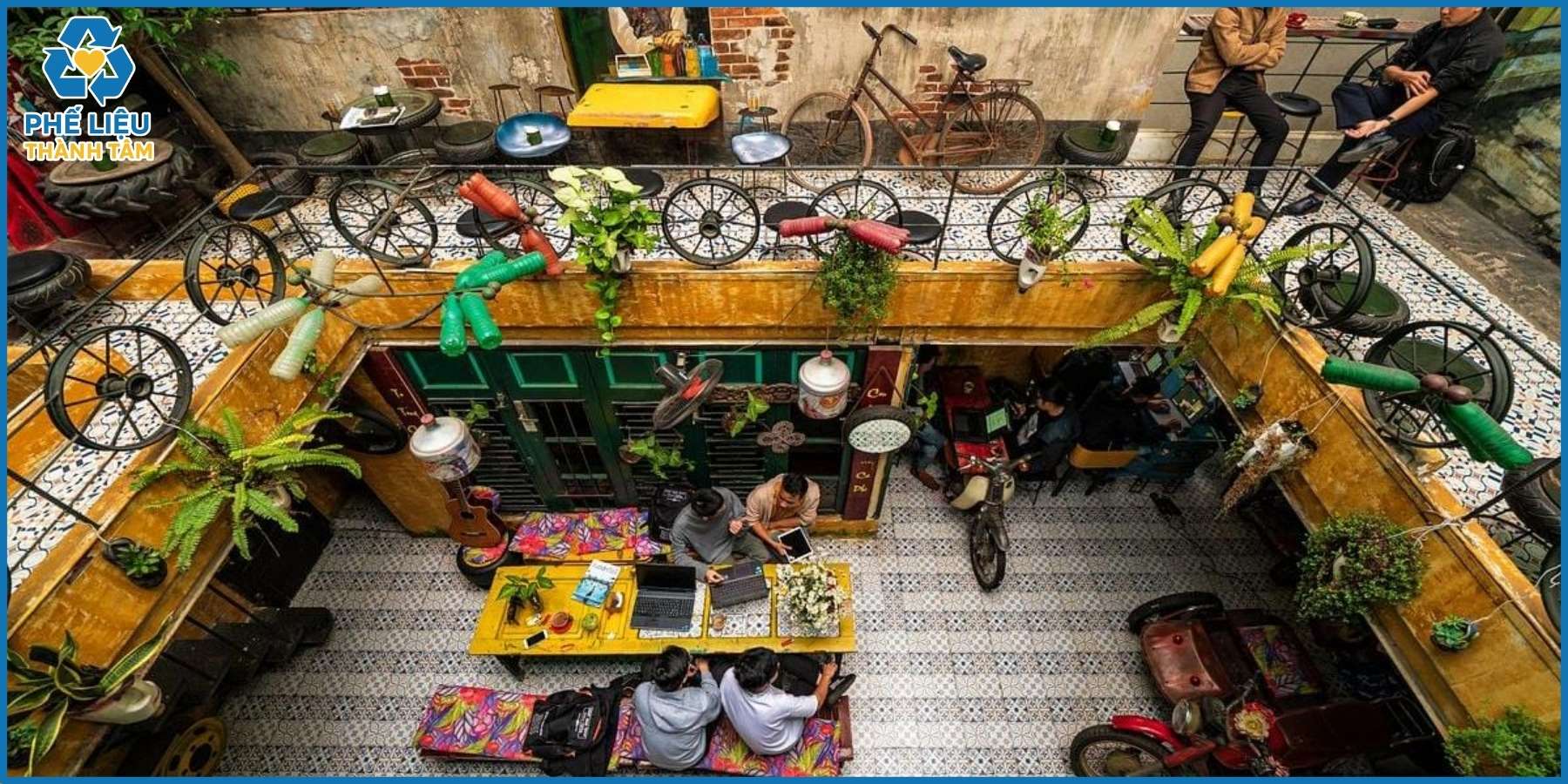 Những lưu ý khi trang trí quán cafe từ phế liệu