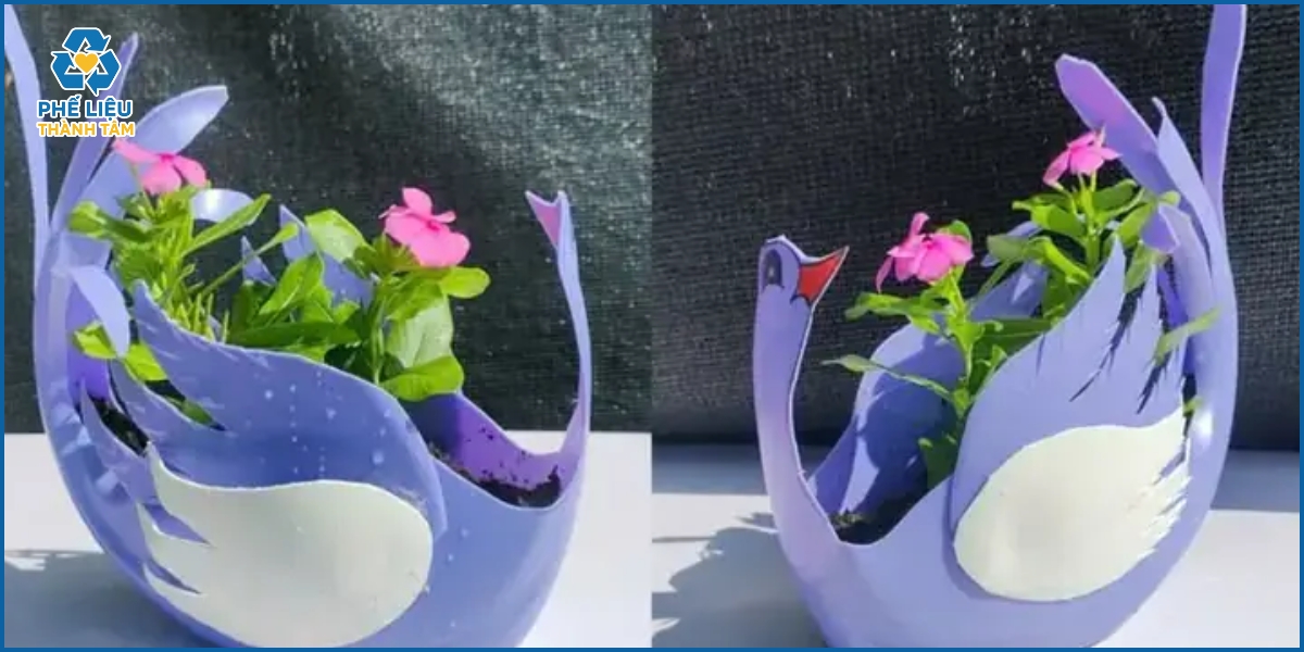 Trang trí và hoàn thiện chậu hoa